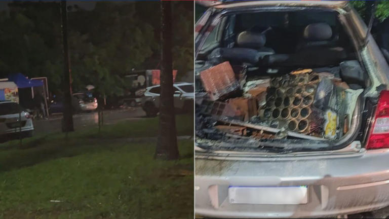 Esquadrão antibomba chega ao estacionamento do anexo IV da Câmara